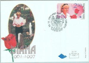 86573 - BOSNIA HERZEGOVINA - POSTAL HISTORY -  FDC  COVER 1997  Diana ROSE