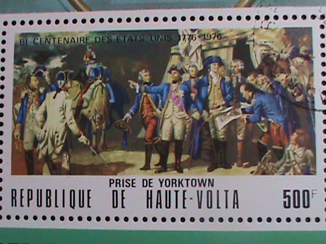 ​UPPER VOLTA-1976 BICENTENARY OF AMERICAN REVOLUTION- WHITE HOUSE- CTO S/S VF