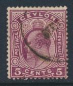 Ceylon  SG 290 Used  dull purple probably colour changling 