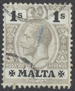 Malta Sc# 59 Used (a) 1914-1921 1sh King George V