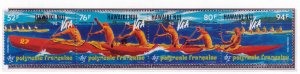 French Polynesia 1994  - Canoe Race   - MNH strip   # 648