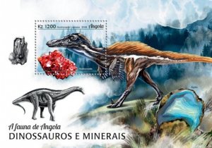 Angola - 2019 Dinosaurs & Minerals - Stamp Souvenir Sheet - ANG18107b