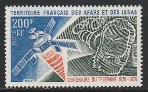 1976 Afars & Issas - Sc 422 - MNH VF -1 single Satellite & Alexander Graham Bell