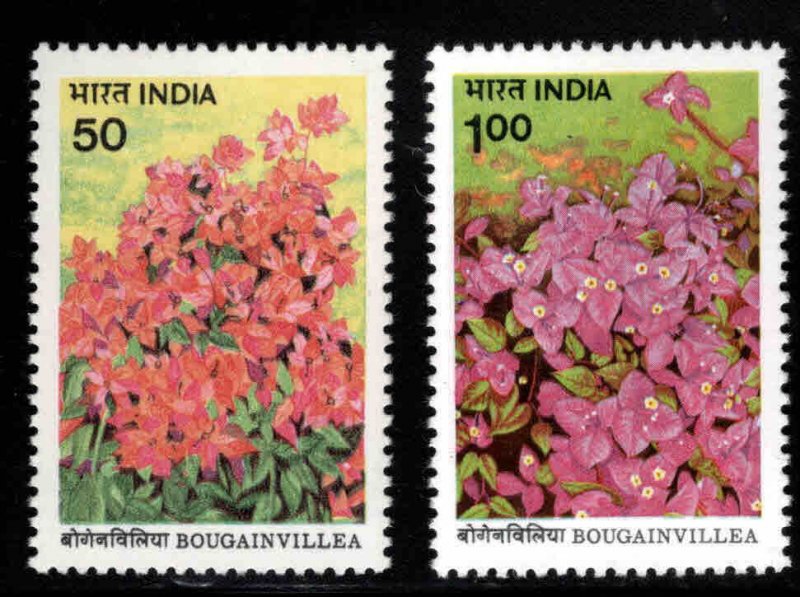 India Scott 1089-1090 MNH** Bougainvillea Flowering plant stamps