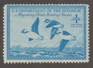 EDSROOM-17917 US-Ducks RW15 H 1948 Migratory Bird Duck Hunting Stamp CV$60