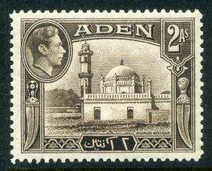 ADEN;  1939 early GVI issue fine Mint hinged 2a. value