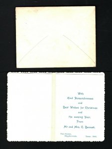 GB Cover Bedfordshire Sandy CHRISTMAS CARD 1903 {samwells-covers}BD2