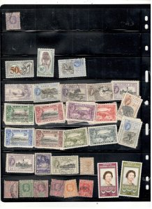 SIERRA LEONE COLLECTION ON STOCK SHEET MINT/USED