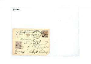 CEYLON Colombo GB Postcard Stationery REGISTERED {samwells-covers} 1895 CW46