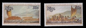 Niue 217-218, MNH, 2 High Values In Set, Commemorating Arrival of Capt Cook I...