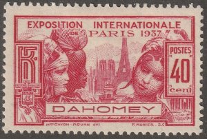 Dahomey,  stamp, Scott#103,  mint, hinged,  40 cen, Paris, 1937