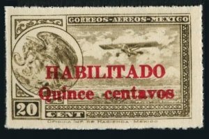 Mexico C39,MNH.Michel 650. Air Post 1931.Coat of Arms-Eagle,Airplane.New value.