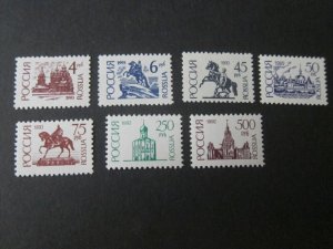 Russia 1992 Sc 6109-10,12-14,16,18 set MNH