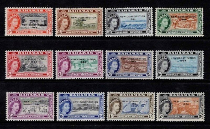 Bahamas 1964 Elizabeth II Definitives optd. 'New Constitution of 1964' Part Set