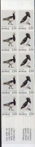 Norway 822a Booklet MNH Birds