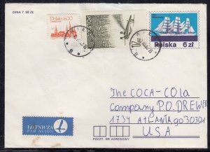 Poland - Oct 1,1985 Airmail Cover to States