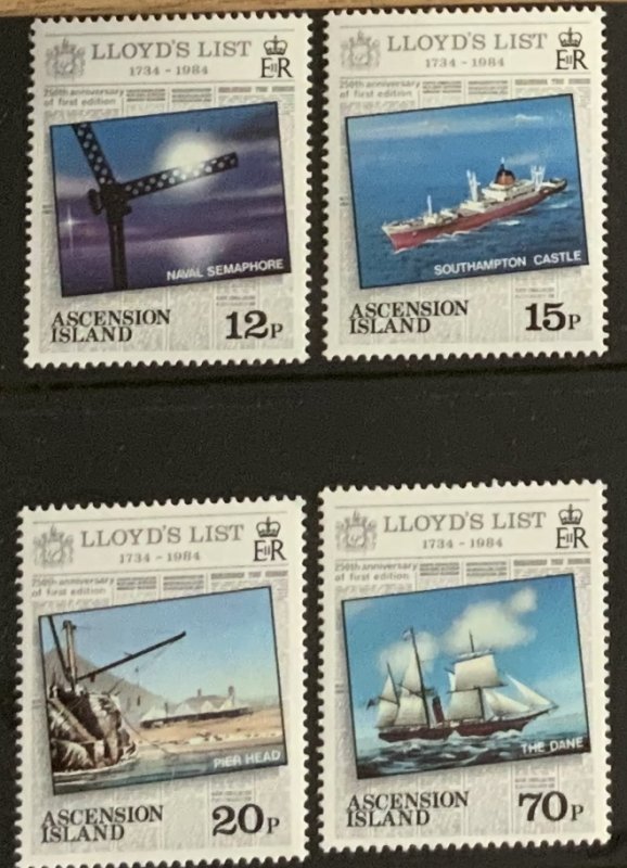 ASCENSION 1984 LLOYDS LIST SET SG359/362 UNMOUNTED MINT