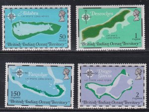 British Indian Ocean Territory. # 82-83, Maps of Islands, NH, 1/2Cat