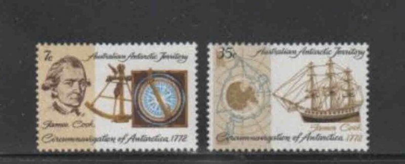 AUSTRALIA #L21-L22 1972 BICENTENARY OF CAPT. COOK MINT VF NH O.G