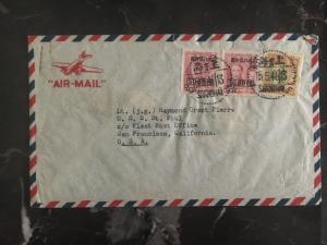 1948 Shanghai China  Airmail Cover to San Francisco USA USS St Paul 