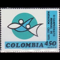 COLOMBIA 1974 - Scott# C596 Worold Swimming Champ. Set of 1 NH