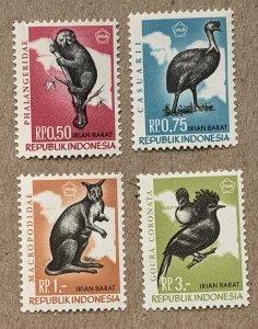 Irian 1968  Birds + Animals high values, MNH. SEE NOTE. Scott 44-47, CV $18.50