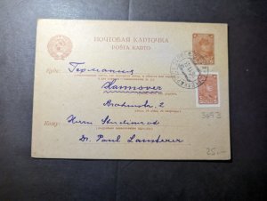 1933 Russia USSR Soviet Union Postcard Cover to Hannover Germany