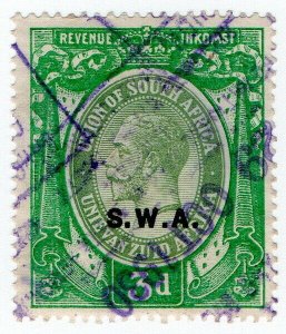 (I.B) South-West Africa Revenue : Duty Stamp 3d