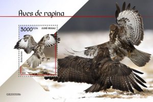 Guinea-Bissau - 2020 Birds of Prey, Buzzard - Stamp Souvenir Sheet - GB200506b