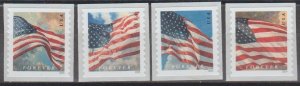 5879-82, Time of Day Flags Set of 4 Singles, MNH. Forever.