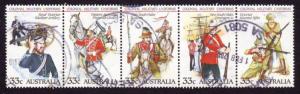 Australia 1985 Scott945 Strip Military Uniforms SG 964/8