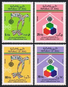 Iraq 1113-1116, 1117, MNH. Mi 1190-1193, Bl.37. World Communication Year, 1983.