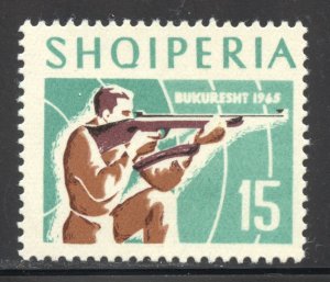 Albania Scott 813 MNHOG - 1965 Shooting Championships H/V of Set - SCV $4.25