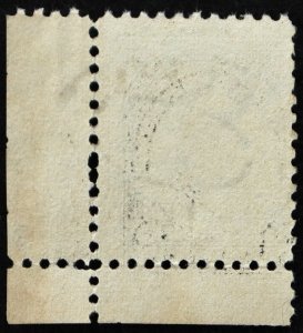 U.S. Used Stamp Scott #610 2c Harding Corner Sheet Margin. Printers Initials.