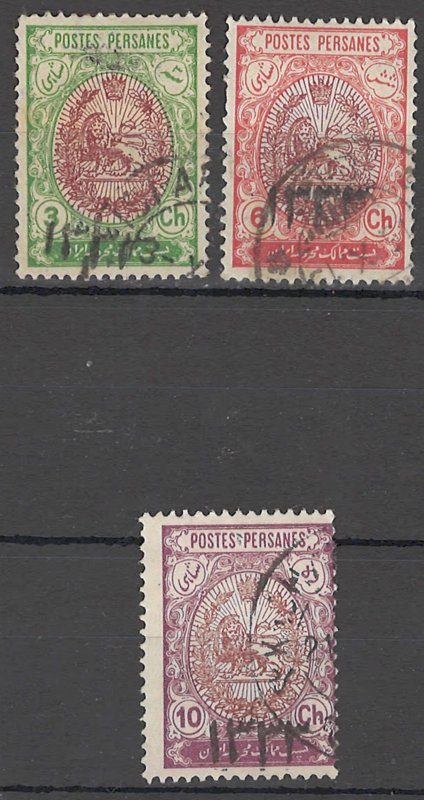 COLLECTION LOT OF # 1721 IRAN 3 STAMPS 1915 CV= $20