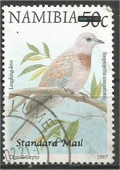 NAMIBIA, 2000, used Std (65c) on 50c,  Rosyfaced lovebird  Scott