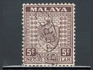 Malaya States - Negri Sembilan 1935 Arms of Negri Sembilan 5c Scott # 24 Used