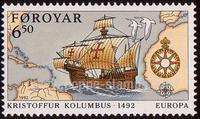 Faroe Islands SG#225 Mint - 1992 6k.50  - Europa, Maps