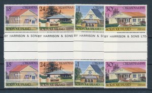 [117109] Norfolk Island 1981 Christmas church chapel Gutter pairs MNH