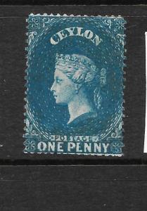 CEYLON 1861-64  1d   BLUE  QV   MLH    SG 19a