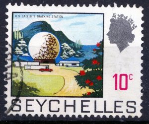 SEYCHELLES - 1969 - 10c - US SATELLITE TRACKING STATION - FU
