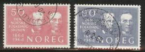 Norway Scott 459-460 used 1964 stamp set