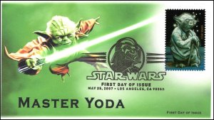 AO-4143n-4, 2007, Star Wars, BW Pictorial, Add On Cachet, Master Yoda, SC-4143n,