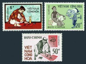 Viet Nam South 425-427, MNH. Michel 503-505. Ancient letter writing art, 1972.