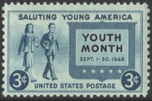 SC#963 3¢ Youth Month Single (1948) MNH