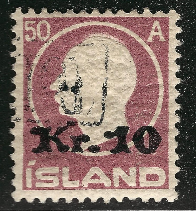 Iceland Attractive Sc#140 Used Rev Cancel F-VF SCV $45...Fill a powerful spot!!