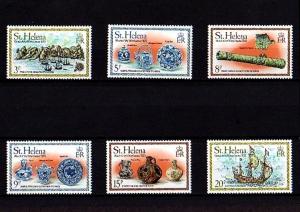 ST HELENA - 1978 - SHIPS - SHIPWRECK - WITTE LEEUW - CANNON ++ 6 X MINT - MNH S