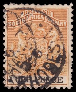 Rhodesia Scott 5 (1891) Used F, CV $6.50 C