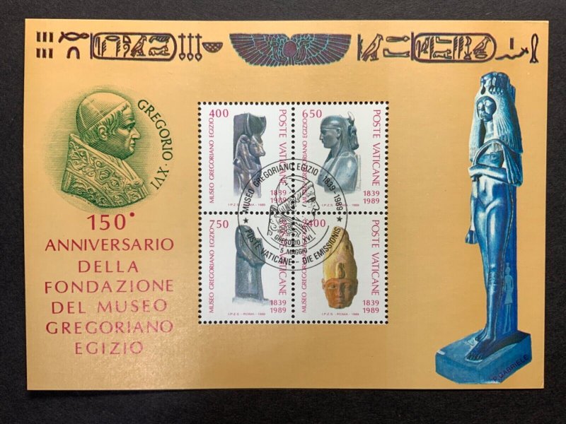 Vatican City USED Souvenir Sheet #829 Egyptian Art