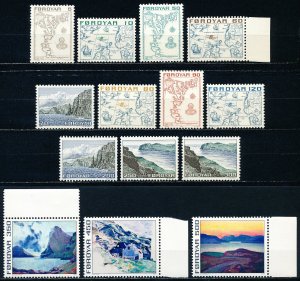 Faroe Islands #7-20  Set of 14 MNH